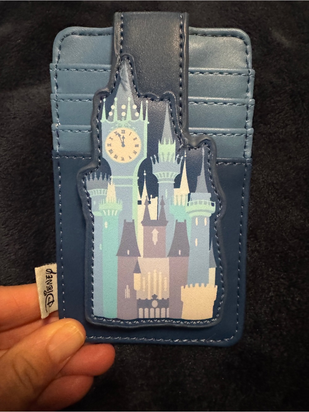 Disney Navy and Light Blue Cinderella Castle Card Sleeve